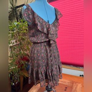 Mini Dress Floral w Ruffles S